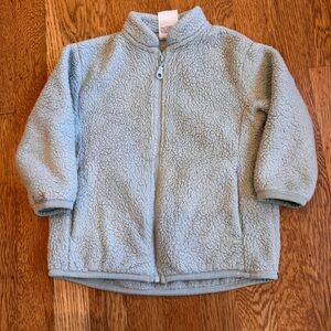 Uniqlo light Blue Fleece Zip-Up Jacket kids toddler Sz 18-24 months